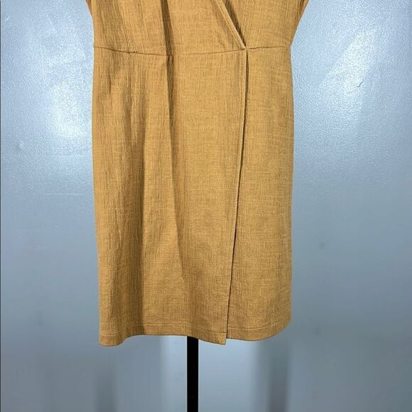 Madewell Yellow Sheath Mini Dress with Dolman Sleeves - Picture 3 of 6